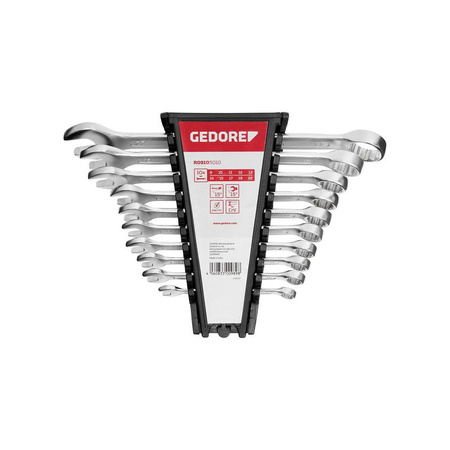 Zestaw 10 kluczy płasko-oczkowych 8-22 mm, GEDORE RED, R09105010