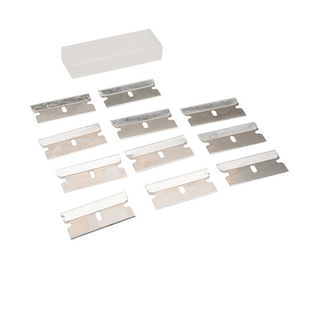 Ostrza jednostronne, 10 szt., 38 x 19 x 0,25 mm, Silverline 589248