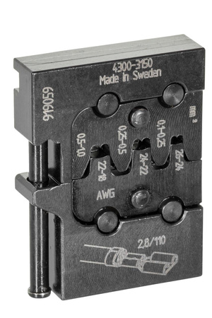 Moduł do zaciskania płaskich końcówek przewodów 0,5-6 mm², Gedore 8140-11, 1830651