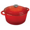 Garnek żeliwny z pokrywą Ø24 cm, pojemność 4 l czerwony KINGHoff