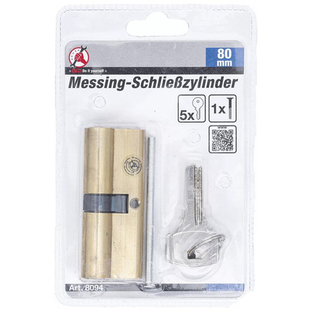 Mosiężna wkładka zamka 80 mm, BGS Diy 8094