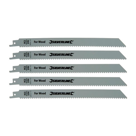 Brzeszczot do piły szablastej 5 TPI HCS - 5 TPI - 240 mm, Silverline 196500 - 5 szt.