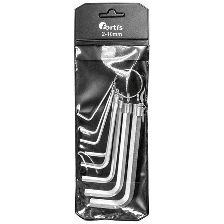 Zestaw kluczy imbusowych 2-10 mm FORTIS, zestaw 8 szt.
