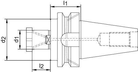 Uchwyt do głowic frezarskich JISB6339ADB BT50-22 HAIMER