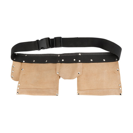 Skórzany pas narzędziowy, 6 kieszeni, pętla na młotek BELLOTA