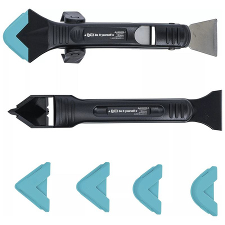 Zestaw 7 skrobaków do usuwania silikonu i szpachli, BGS Diy 85209