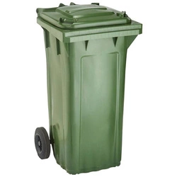 Pojemnik kosz na śmieci odpady WAVE 120L zielony