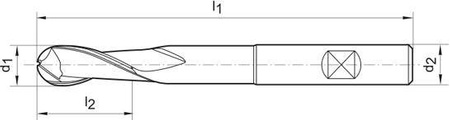 Frez promieniowy, długi DIN1889 HSSCo8 TiALN, typ N 14mm FORMAT
