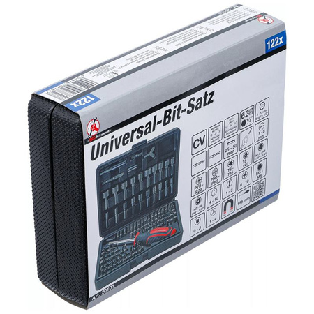Zestaw bitów uniwersalnych napęd 6,3 mm (1/4") 122 szt., BGS Diy 20101