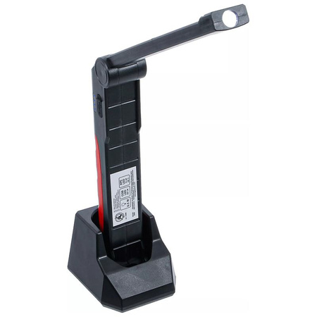 Akumulatorowa latarka przegubowa LED COB 6,5 W ze stacją ładowania, BGS Diy 74636