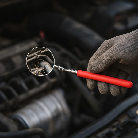 Lusterko inspekcyjne teleskopowe okrągłe 50 mm, uchwyt 912mm PRAXER