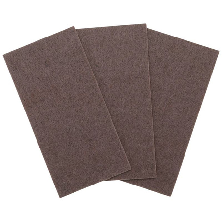 Ślizgacze filcowe arkusze brązowe 100 x 200 mm 3 szt., BGS Diy 80713