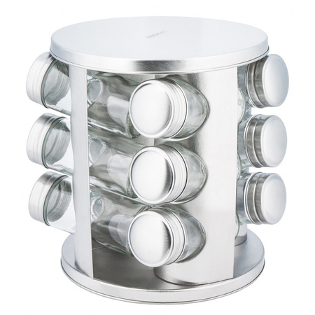 Pojemnik, słoik na przyprawy, stal-szkło, zestaw 13 elementów KINGHoff