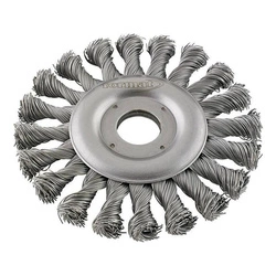 Szczotka tarczowa, drut pleciony, stalowy 125x mm FORMAT