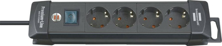 Listwa zasil.Premium, 4 gniaz.H05VV-F3G1,5 1,8m Brennenstuhl