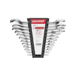 Zestaw 12 krótkich kluczy płaskich dwustronnych 6-32 mm w uchwycie, GEDORE RED, R05125012