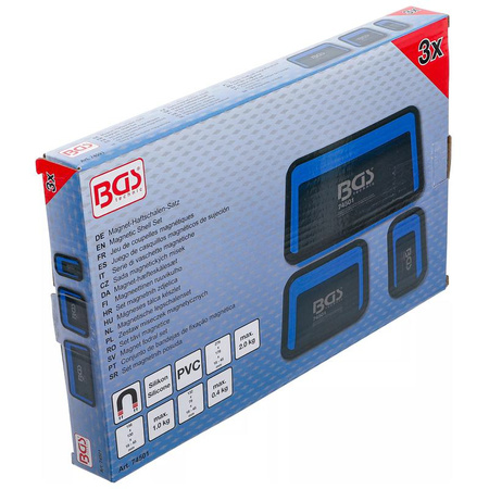 Zestaw 3 miseczek magnetycznych silikon przyrząd składany, BGS 74501