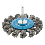 Szczotka tarczowa trzpieniowa, drut pleciony, stalowy 75x6x mm FORMAT
