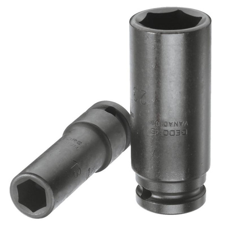 Długa nasadka udarowa 6-kątna 10 mm do zakrętarek i kluczy udarowych, napęd 1/2", Gedore K 19 L 10, 6163380