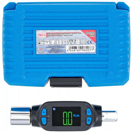 Cyfrowy adapter momentu dokręcenia 12,5 mm (1/2") 40 - 200 Nm, BGS 70210