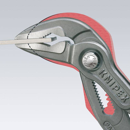 Szczypce nastawne do rur Cobra® ES z wydłużoną szczęką z rękojeściami wielokomponentowymi 250 mm KNIPEX 87 51 250