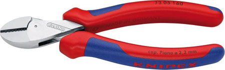 X-Cut® szczypce tnące boczne z rękojeściami wielokomponentowymi 160 mm KNIPEX 73 05 160