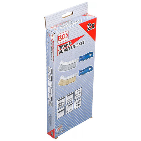 Zestaw 2 szczotek drucianych 260 mm, BGS 71033