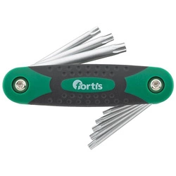 Zestaw kluczy trzpieniowych TORX w uchwycie scyzorykowym 8-częściowy T8-T40 FORTIS