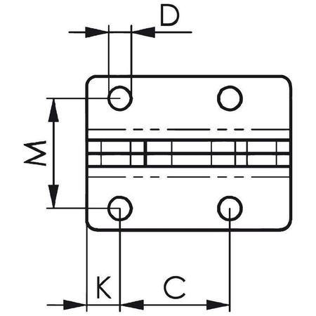 Zacisk kolankowy poziomy 4 kN, rozmiar 6, 6830 AMF