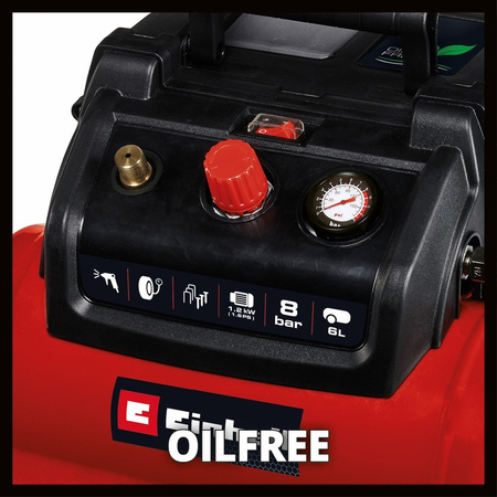 Kompresor bezolejowy 6 l, 8 bar 1,2 kW TC-AC 190/6/8 OF EINHELL