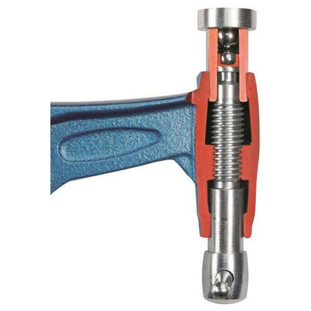 Ścisk stolarski śrubowy 500 x 107/130 mm z aluminiową składaną rączką, 4003-PA URKO