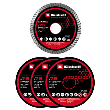 Akumulatorowa przecinarka 76 mm, bezszczotkowy silnik, regulacja obrotów, oświetlenie LED, TP-CO 18/76-C Li BL Solo EINHELL