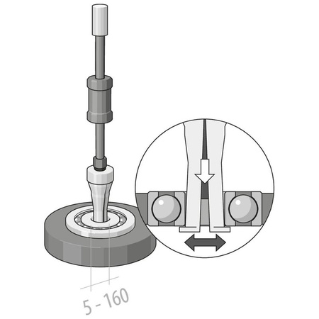 Młotek ślizgowy 270 mm, 700 g, Gedore 1.35/1A, 1958070