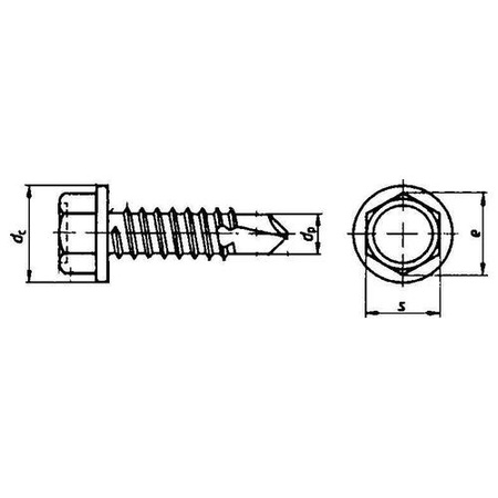 Wkręty samowiercące DIN 7504 K 5,5x38mm 100szt E-NORMpro