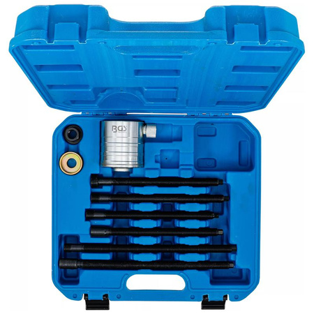 Zestaw narzędzi do siłowników hydraulicznych z wrzecionami pociągowymi do ściągaczy wtryskiwaczy oleju napędowego 17 t, BGS 74285