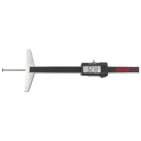 Głębokościomierz cyfrowy 150 mm, odczyt 0,01 mm, talerzowa końcówka pomiarowa, FORMAT