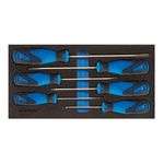 Zestaw 6 wkrętaków płaskich i krzyżakowych w module Check-Tool 1/3, Gedore 1500 CT1-2150 PZ, 2309149