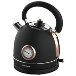 Czajnik elektryczny 1,8 l czarny/rose gold stal nierdzewna 304 z termometrem, 1850–2200 W, Klausberg