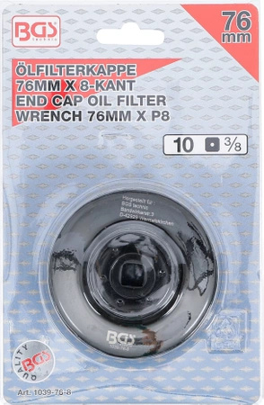 Klucz do filtra oleju 8-kątny Ø 76 mm do Fiat, Lancia, BGS 1039-76-8