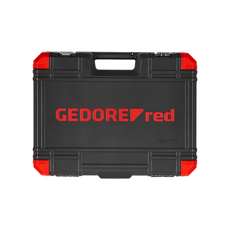 Zestaw narzędzi nasadowych Auto-Universal, 61 elementów - grzechotka, nasadki sześciokątne i akcesoria, GEDORE RED, R69003061