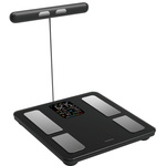 Waga łazienkowa z uchwytem elektroniczna czarna analiza składu ciała Klausberg