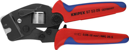 Szczypce samonastawne do zgniatania tulejek kablowych z ładowaniem od czoła 0,08-10 + 16 mm² KNIPEX 97 53 09