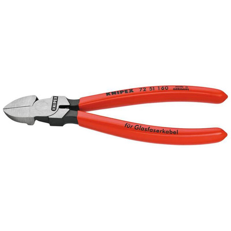 Szczypce tnące boczne do światłowodów z rękojeściami powlekanymi tworzywem sztucznym 160 mm KNIPEX 
72 51 160