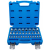 Zestaw 32 nasadekz bitem, gniazdo sześciokątne 2-19 mm / 1/4 - 9/16", metryczne i calowe, napęd 6,3 mm (1/4"), 10 mm (3/8"), 12,5 mm (1/2"), BGS 74258