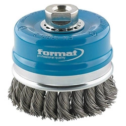 Szczotka garnkowa, drut stalowy M14 pleciony 80x0,35mm FORMAT