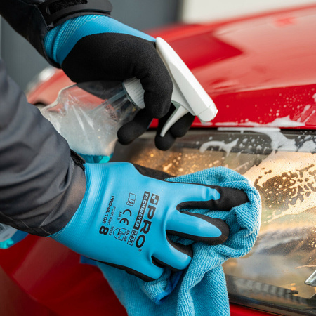 Lateksowe rękawice robocze ochronne odporne na wodę AquaProtect PRO rozmiar 10