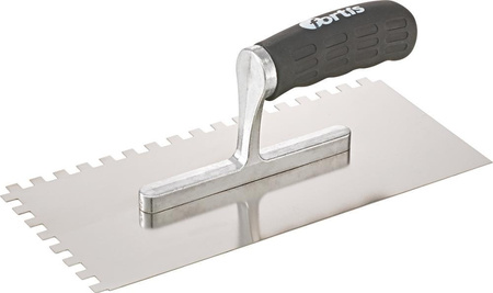 Kielnia wygładzająca ze stali nierdzewnej krawędzie ząbkowane 8x8mm Softgriff FORTIS