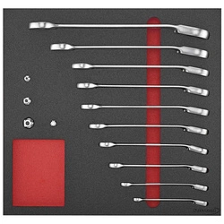 Moduł narzędziowy 2/3 Klucze oczkowe z grzechotką dwukierunkową FORMAT