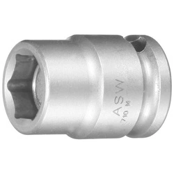Udarowa końcówka wymienna klucza nasadowego, z magnesem 3/8" 15mm ASW