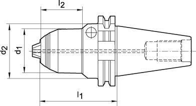 Krótki uchwyt wiertarski AKL DIN69871 0,5-10mm SK40 ALBRECHT